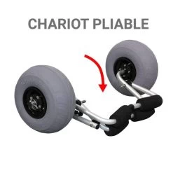 CHARIOT UNIVERSEL DE KAYAK AVEC ROUE BALLON - RYDE -Vêtements De Plongée Soldes chariot universel de kayak avec roue ballon ryde 2