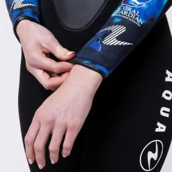 Combinaison Plongée Aqualung Femme Néoprène 3mm - HYDROFLEX Noir/Bleu -Vêtements De Plongée Soldes combinaison plongee aqualung femme neoprene 3mm hydroflex noirbleu 3