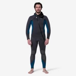 Combinaison Plongée Homme Néoprène 5mm - SCD 500 Noir Et Bleu