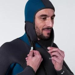 Combinaison Plongée Homme Néoprène 5mm - SCD 500 Noir Et Bleu -Vêtements De Plongée Soldes combinaison plongee homme neoprene 5mm scd 500 noir et bleu 4