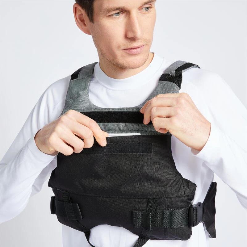 Tribord Gilet D'aide à La Flottabilité BA 50 Newtons Voile Club Noir 2 Tribord Gilet D'aide à La Flottabilité BA 50 Newtons Voile Club Noir – Image 2