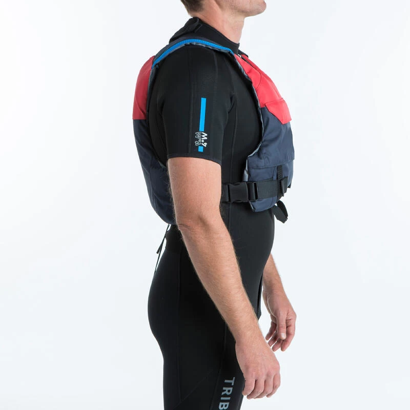 Tribord Gilet D'aide à La Flottabilité BA 50 Newtons Voile Club Rouge Et Bleu 2 Tribord Gilet D'aide à La Flottabilité BA 50 Newtons Voile Club Rouge Et Bleu – Image 2