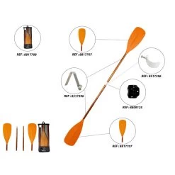 Pagaie De Kayak/packraft Symétrique Démontable Réglable 4 Parties 205-2015cm -Vêtements De Plongée Soldes pagaie de kayakpackraft symetrique demontable reglable 4 parties 205 2015cm 5