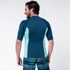 Top Anti UV Manches Courtes Homme Néoprène 1 Mm - Bleu -Vêtements De Plongée Soldes top anti uv manches courtes homme neoprene 1 mm bleu 2