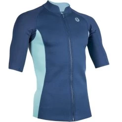 Top Anti UV Manches Courtes Homme Néoprène 1 Mm - Bleu -Vêtements De Plongée Soldes top anti uv manches courtes homme neoprene 1 mm bleu 4