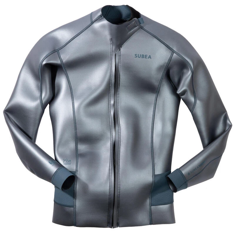 Top D'apnée FRD 500 Homme Néoprène Glide Skin 1,5mm Gris 1 Top D'apnée FRD 500 Homme Néoprène Glide Skin 1,5mm Gris