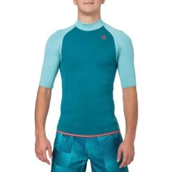 Top Néoprène 100 Manches Courtes Homme Turquoise 7 Top Néoprène 100 Manches Courtes Homme Turquoise -Vêtements De Plongée Soldes top neoprene 100 manches courtes homme turquoise 2