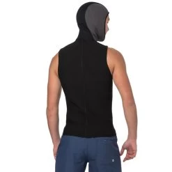 Top Plongée Avec Cagoule Néoprène 3/2mm - Noir/Gris -Vêtements De Plongée Soldes top plongee avec cagoule neoprene 32mm noirgris 2