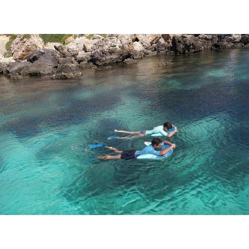 Top Thermique Néoprène 100 Manches Courtes Femme Turquoise 2 Top Thermique Néoprène 100 Manches Courtes Femme Turquoise – Image 2