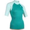 Top Thermique Néoprène 100 Manches Courtes Femme Turquoise